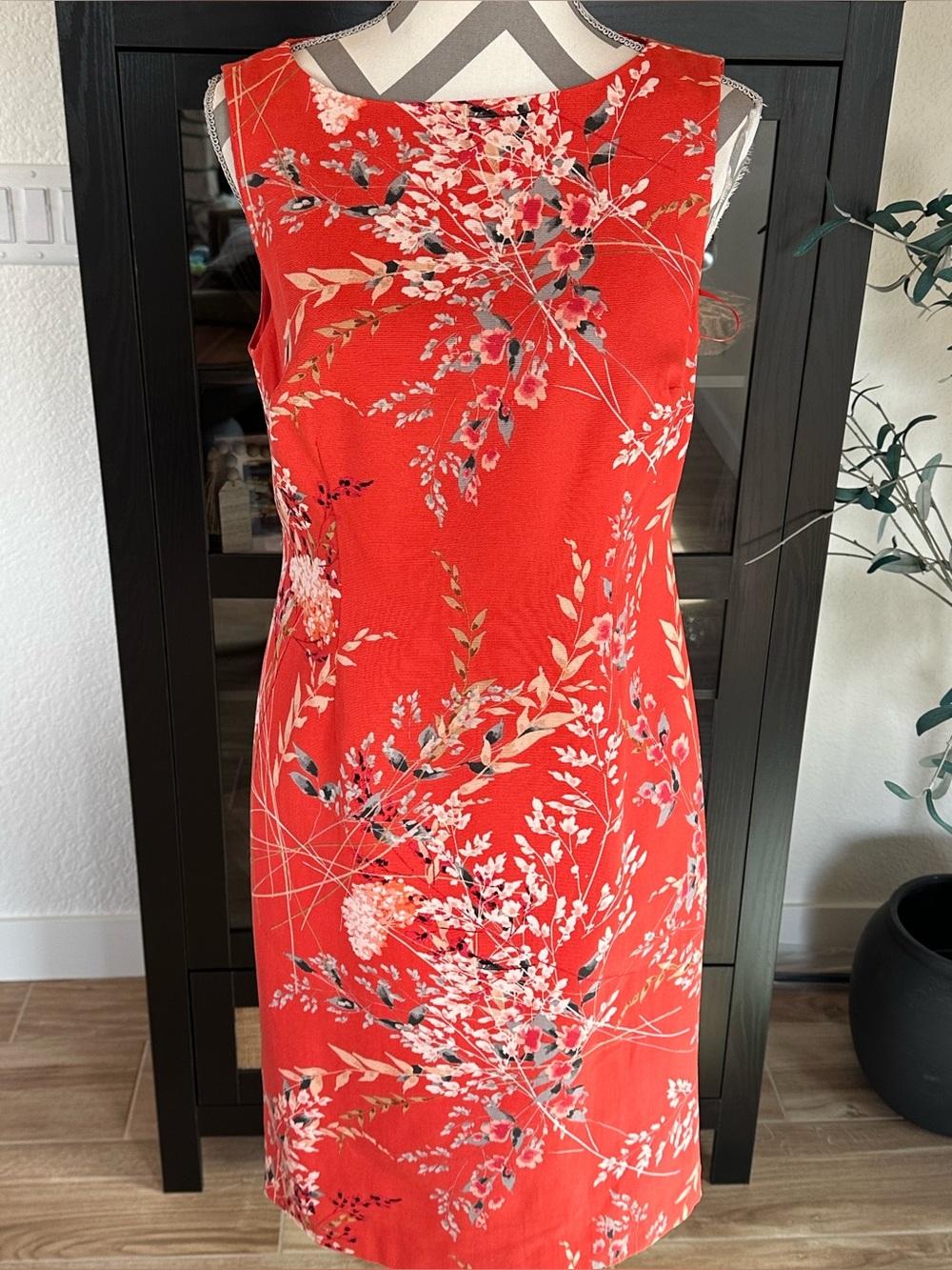 Talbots Coral Floral Sheath Dress - Picture 3 of 9